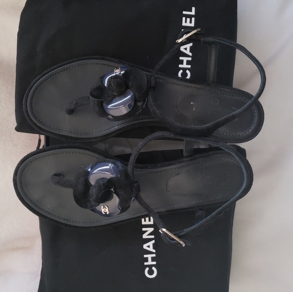 Chanel camile thong velvet sandal - Picture 2 of 7